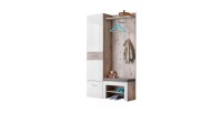 Meuble d'entrée - ONYX 5 - Coloris chêne et blanc