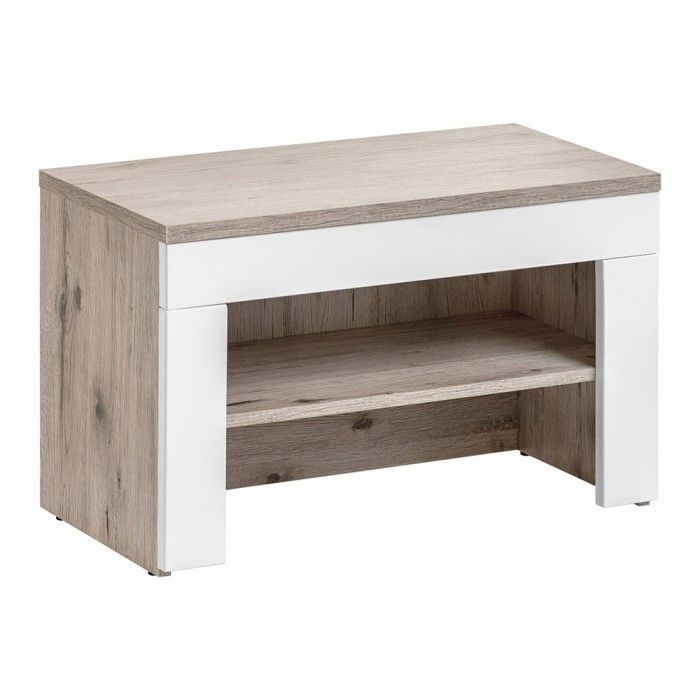 Meuble d'entrée - ONYX 5 - Coloris chêne et blanc