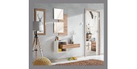 Meuble d'entrée - TORTH 2 - Coloris chêne et blanc