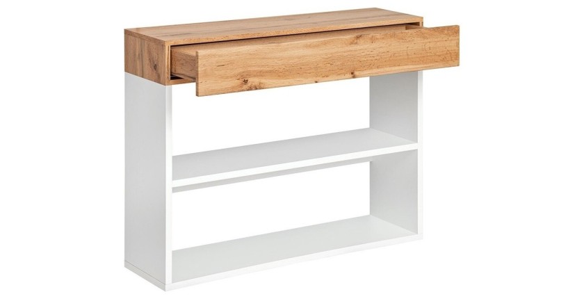 Meuble d'entrée - TORTH 4 - Coloris chêne et blanc