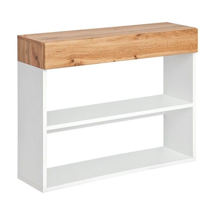 Meuble d'entrée - TORTH 4 - Coloris chêne et blanc
