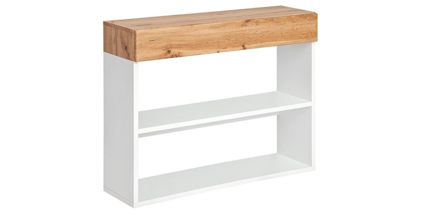 Meuble d'entrée - TORTH 4 - Coloris chêne et blanc