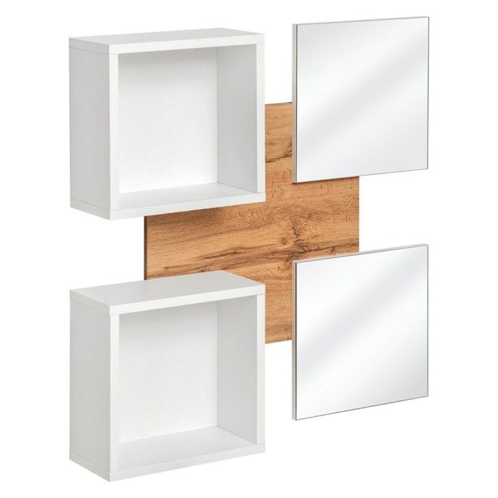Meuble d'entrée - TORTH 4 - Coloris chêne et blanc