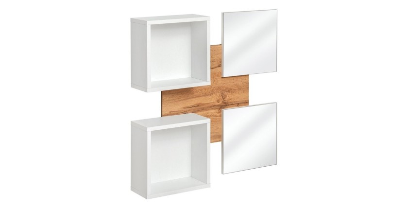 Meuble d'entrée - TORTH 4 - Coloris chêne et blanc