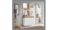 Meuble d'entrée - TORTH 5 - Coloris chêne et blanc