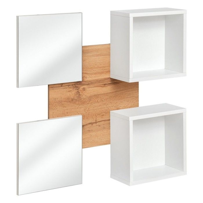 Meuble d'entrée - TORTH 5 - Coloris chêne et blanc