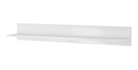 Étagère murale design 160cm coloris mat et blanc brillant. Collection BREDA.