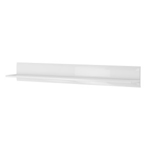 Étagère murale design 160cm coloris mat et blanc brillant. Collection BREDA.