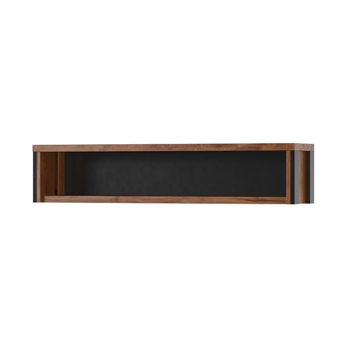 Etagère 120cm collection WINDSOR. Coloris chêne foncé et gris anthracite.