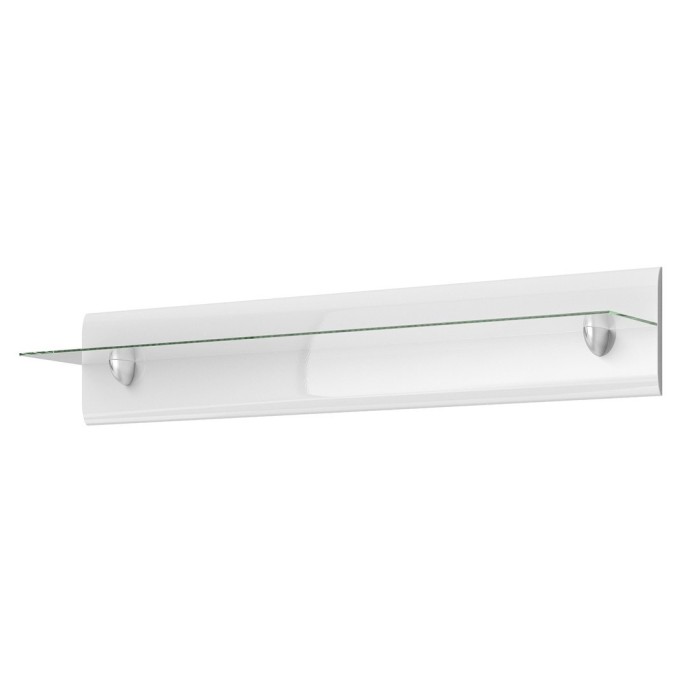 Étagère murale en verre LUCIA, 120cm, design et moderne, coloris blanc
