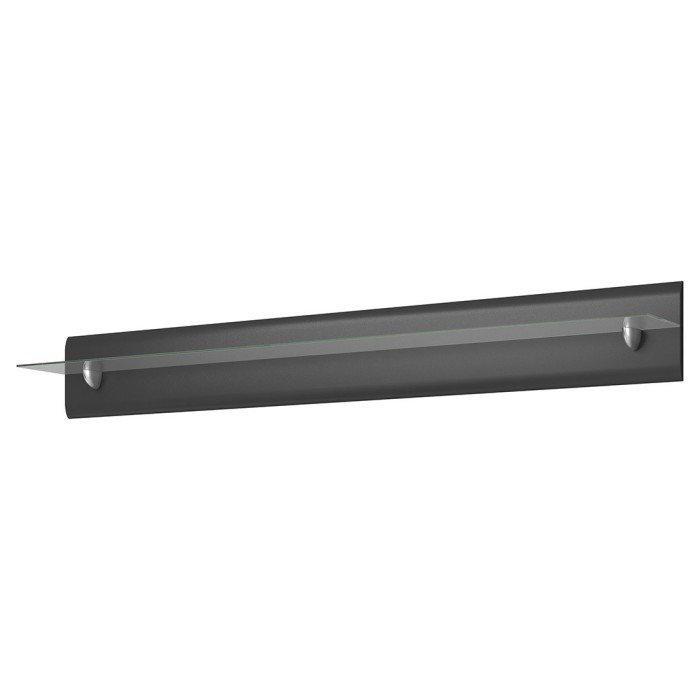 Étagère murale en verre LUCIA, 170cm, design et moderne, coloris gris