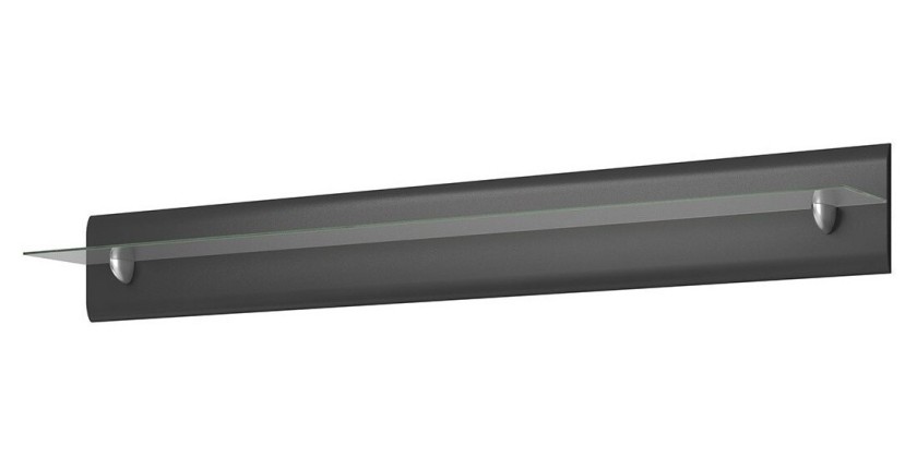 Étagère murale en verre LUCIA, 170cm, design et moderne, coloris gris