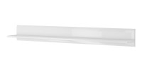 Étagère murale design 180cm coloris blanc mat et blanc brillant. Collection BREDA.