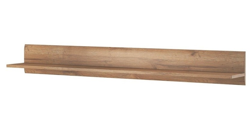 Étagère murale design 180cm coloris chêne. Collection BREDA.