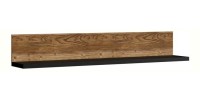 Étagère murale design 150cm coloris épicéa et noir. Collection ANAFI.