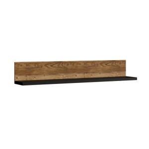 Étagère murale design 150cm coloris épicéa et noir. Collection ANAFI.