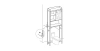 Meuble pour WC, machine à laver style industriel coloris chêne foncé et noir collection TALKE