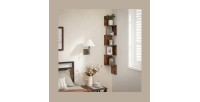 Étagère d'angle style rustique collection AUSTIN. Coloris bois foncé.