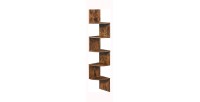 Étagère d'angle style rustique collection AUSTIN. Coloris bois foncé.