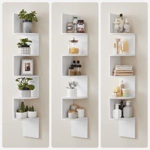 Étagère d'angle style design collection AUSTIN. Coloris blanc.
