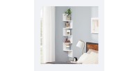 Étagère d'angle style design collection AUSTIN. Coloris blanc.