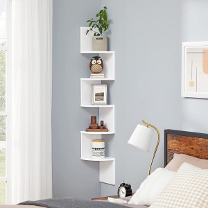 Étagère d'angle style design collection AUSTIN. Coloris blanc.