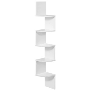 Étagère d'angle style design collection AUSTIN. Coloris blanc.