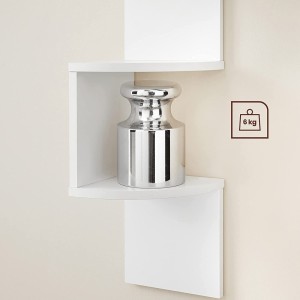 Étagère d'angle style design collection AUSTIN. Coloris blanc.