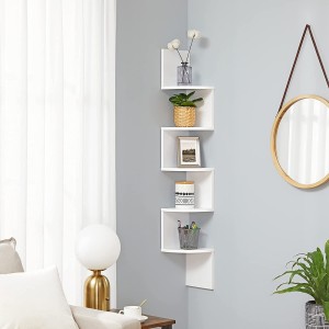 Étagère d'angle style design collection AUSTIN. Coloris blanc.