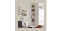 Étagère d'angle style design collection AUSTIN. Coloris blanc.
