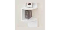 Étagère d'angle style design collection AUSTIN. Coloris blanc.