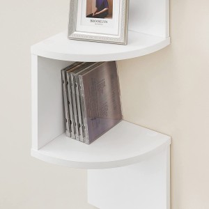 Étagère d'angle style design collection AUSTIN. Coloris blanc.