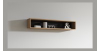 Etagère design 150cm collection VILLA. Coloris chêne et noir.