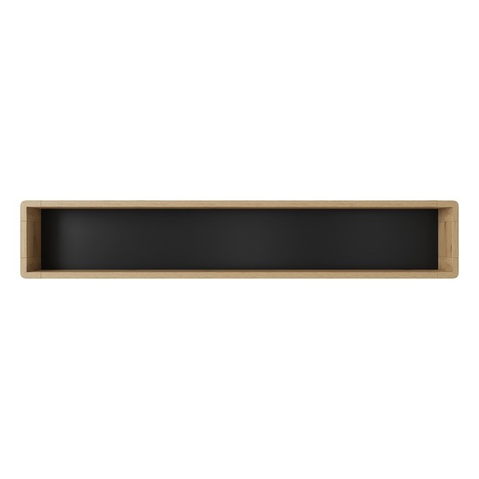 Etagère design 150cm collection VILLA. Coloris chêne et noir.