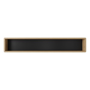 Etagère design 150cm collection VILLA. Coloris chêne et noir.