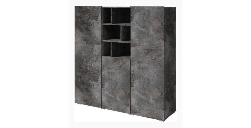 Buffet haut 130cm style design collection NARVA. Coloris ardoise.