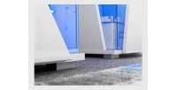 Buffet design 150cm collection SPIKE avec LED intégrées. Coloris blanc.