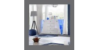 Buffet design 150cm collection SPIKE avec LED intégrées. Coloris blanc.