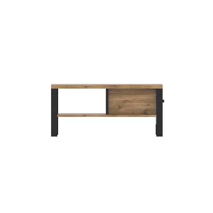 Ensemble 6 meubles de salon collection DARWIN. Couleur épicéa et noir.