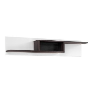 Ensemble 4 meubles de salon collection CRISS avec LEDS intégrés. Couleur blanche et finitions chêne.
