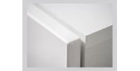 Ensemble 4 meubles de salon collection CRISS avec LEDS intégrés. Couleur blanche et finitions chêne.