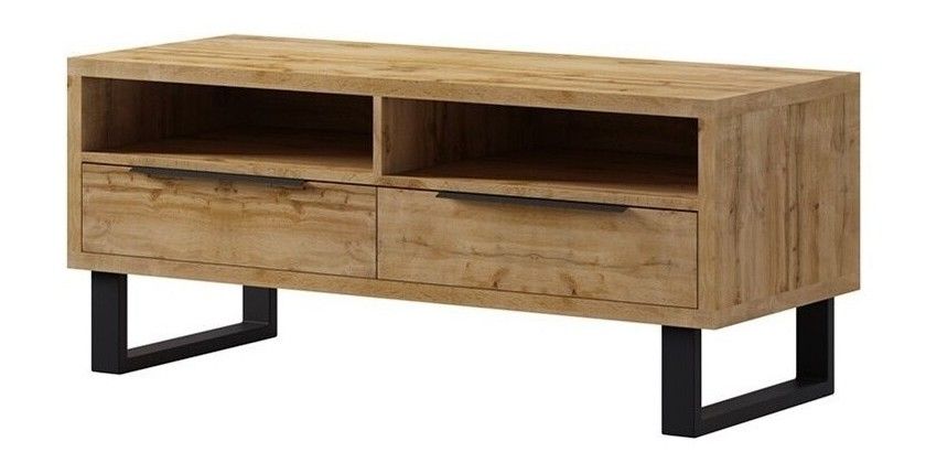 Ensemble 3 meubles de salon collection MILO. Coloris chêne. Style industriel