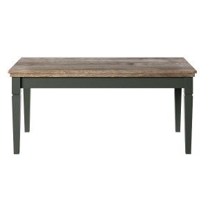 Ensemble de 5 meubles pour votre salon coloris vert et chêne. Collection ASSIA
