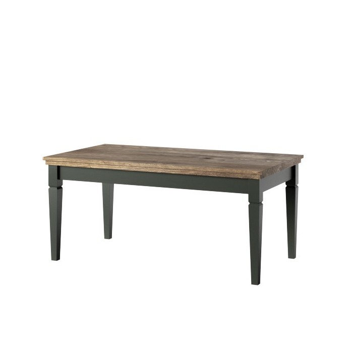 Ensemble de 5 meubles pour votre salon coloris vert et chêne. Collection ASSIA