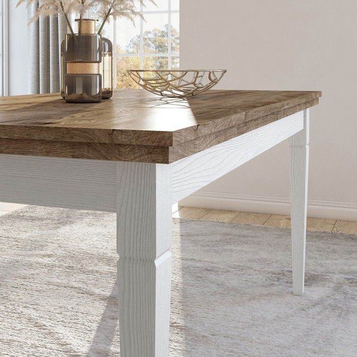 Ensemble de 6 meubles pour votre salon coloris frêne blanc et chêne. Collection ASSIA