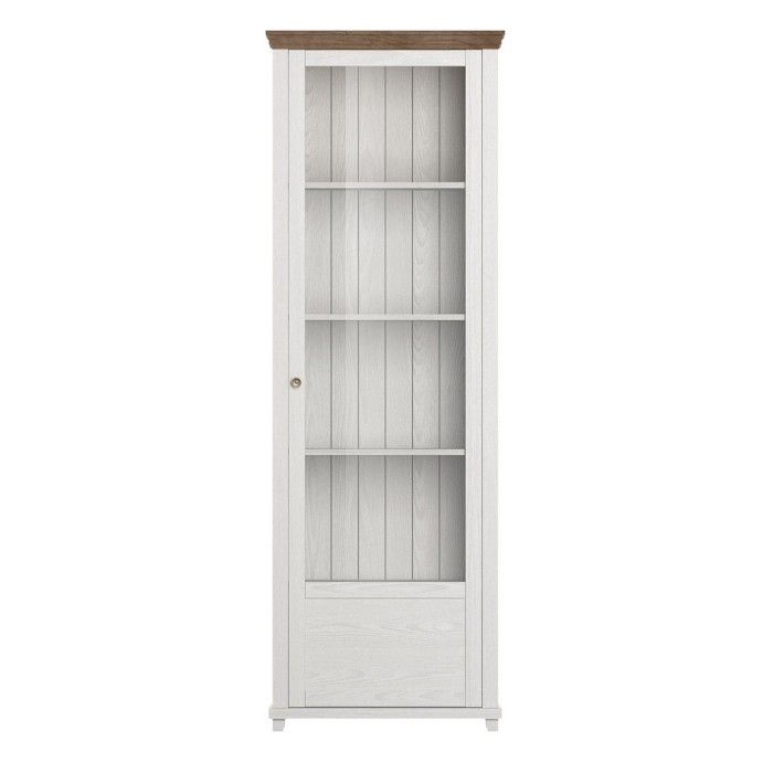 Ensemble de 6 meubles pour votre salon coloris frêne blanc et chêne. Collection ASSIA