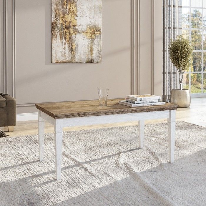 Ensemble de 6 meubles pour votre salon coloris frêne blanc et chêne. Collection ASSIA