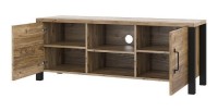 Ensemble de 3 meubles de salon collection DARWIN. Couleur épicéa et noir.