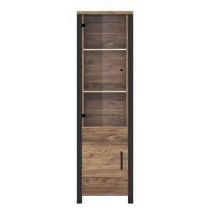 Ensemble de 3 meubles de salon collection DARWIN. Couleur épicéa et noir.