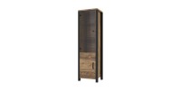 Ensemble de 3 meubles de salon collection DARWIN. Couleur épicéa et noir.